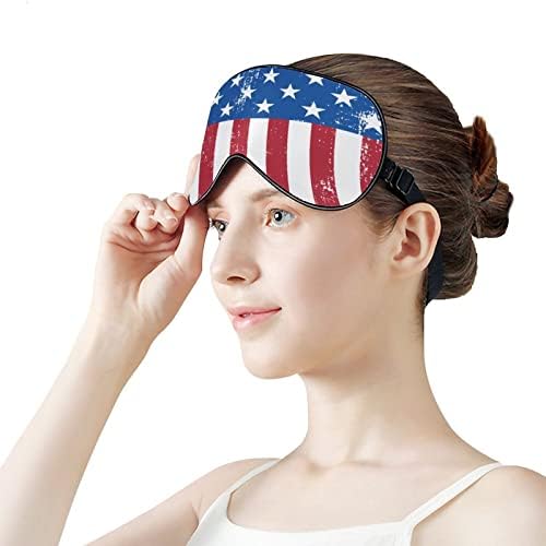 Ретро Американски Флаг Маска за Сън, За Очите Скъпа Превръзка На Очите, Прикрывающая на Очите, Сенки за очи за Жени, Мъже Подаръци