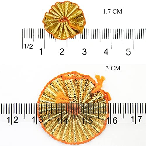 Вышивальный Материал Gota Flower с Етнически Апликации, Ивици Златист цвят, 100 броя-1,7 см