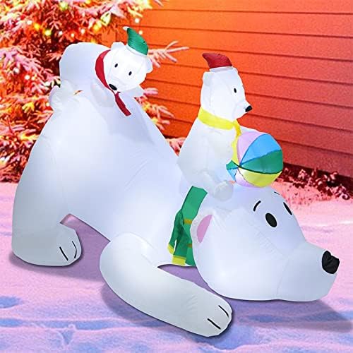 WTZWY 6 ФУТА Коледа Надувное Украса във формата на полярна Мечка, Вградени светодиоди, Надуваеми Играчки за