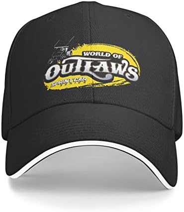 World of Outlaws - Шапка-Сандвич за Спринтерских автомобили, Класическата бейзболна шапка Унисекс, Универсален Регулируем