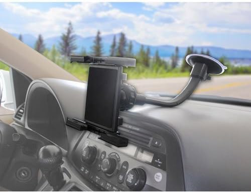 Закрепване на предното стъкло на превозното средство Mobotron за смартфони и таблети с диагонал от 5 до 12 инча, Сверхпрочная,
