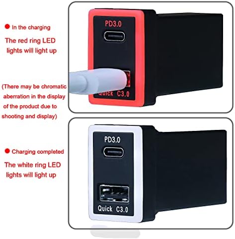QC3.0 + PD3.0 USB конектор за захранване, мощност 60 W, тип C и Бързо Зареждане на 3,0 Зарядно за Кола USB Адаптер за смартфон,