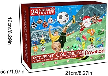 RFME 10-Минутна Пясък Таймер 2022 Адвент-Календар на Футболен комплект, подходящ за Деца и Възрастни Коледен Календар