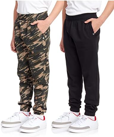 Спортни панталони RBX за момчета Active - Основни Изолирана спортни панталони за джогинг отвътре (2 опаковки)