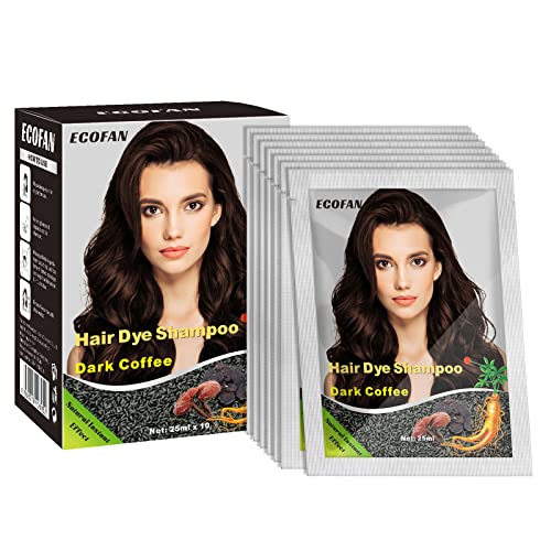 10 БР. Шампоан за боядисване на коса в тъмно кафяв цвят, 3 в 1, Шампоан за Боядисване на естествена коса, Полупостоянная боя