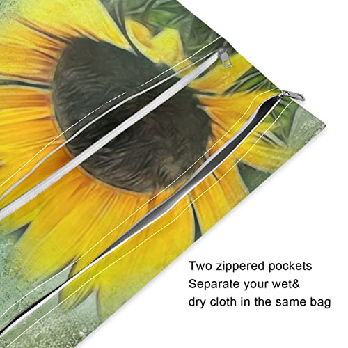 Чанта за влажни сушене под формата на Слънчоглед, Пелените за многократна употреба, Чанта за Влажни сушене Бански костюми,
