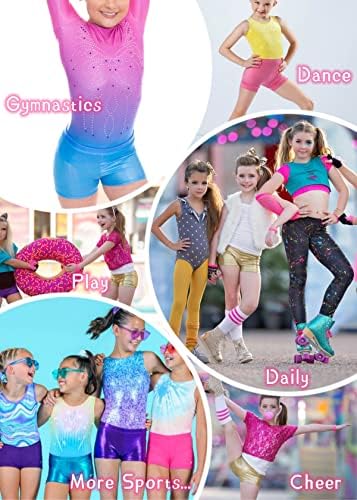 MODAFANS 2 Опаковки Танцови Шорти За Момичета, Гимнастически къси Панталони, Спортни Панталони, Танцови, Бикини,
