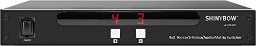 Матричен превключвател Shinybow 4x2 (4:2) Композитен RCA S-Video + Audio A/V с монтиране на багажник SB-5450M