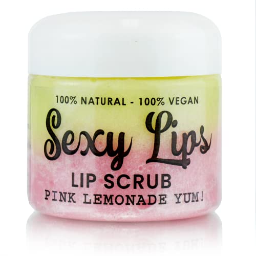 Секси Устни е Натурален и вегетариански скраб за устни за ультрамягких устни, които искам целувка (розова лимонада