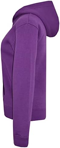 Детски Обикновен спортен костюм A2Z 4, Контрастная Руното hoody с джоггерами за бягане, Виолетово-сив цвят T. S