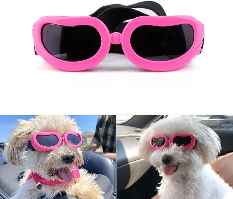 Слънчеви очила и каска за кучета от Малките породи, Очила за Малки Кучета с защита от Uv, Ветрозащитный Мотоциклет