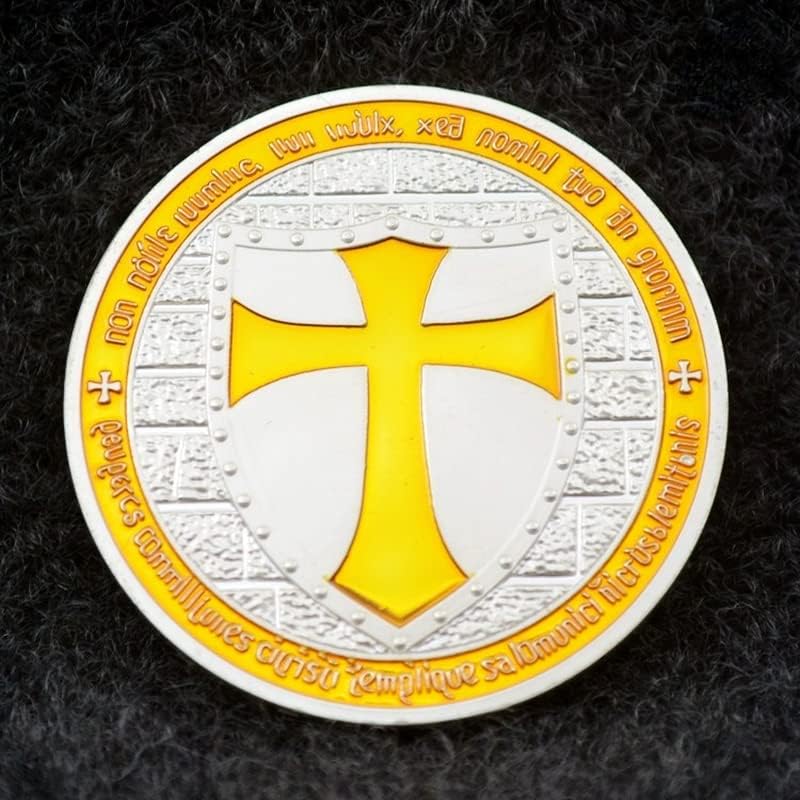 Немски Рицарски Кръст На Свети Щит Възпоменателна Монета Войници Златна Монета Черна Щастливата Монета За Подарък Занаяти Колекциониране