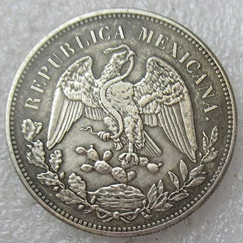 MKIOPNM Колекция от монети Възпоменателна монета Мексикански монети 1 Темп на Нова година (1899-1909) Чужди Копие Сребърна