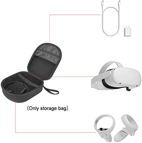 MAYOKIAAR Пътен калъф за Oculus Quest 2, Твърд EVA Чанта за носене с дръжка и Вкара чанта за игра слушалки за виртуална