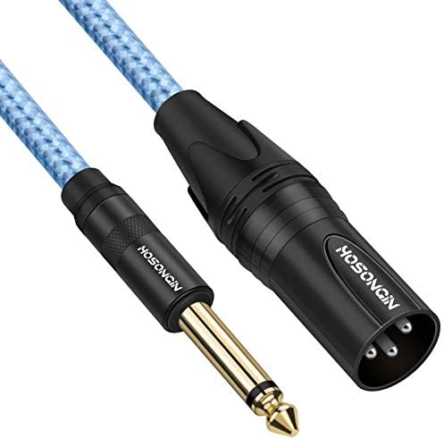 Не са симетрични микрофон кабел HOSONGIN 1/4 TS към конектора XLR, една Четвърт от инча (6,35 мм) конектор TS Mono