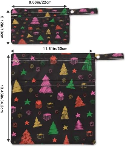 Rainbow Tree Влажна, Суха чанта за подробности молокоотсоса, 2 пакета Мокри чанти за бански костюми, Водоустойчива чанта