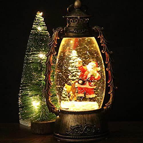 Прекрасни Коледни Снежни Топки С Подсветка, Музикален Фенер Дядо с Таймер, батарейкой и се захранва от USB, Статуя на дядо