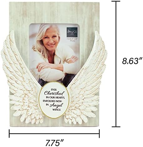Мемориал Фоторамка Криле на Ангел, подарък за дома В Чест на смъртта на любим човек, Настанява се на Снимка