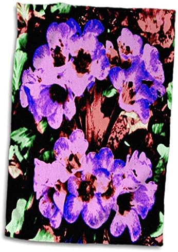 3dRose Costasonlineshop Pop Art - Кърпи в стил поп-арт с Лилави полевыми цветове (twl-253633-3)