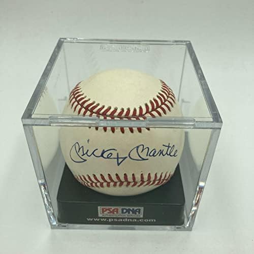 Бейзболни топки с автографи на Мики Мэнтла, Подписана Американската Лига бейзбол PSA DNA Graded MINT 9