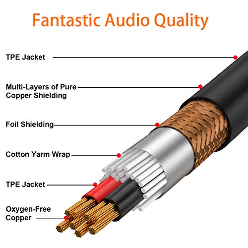 микрофон кабел tisino от XLR до 3,5 мм конектор XLR за микрофон 1/8 инча за видеокамери, slr, компютърни записващи