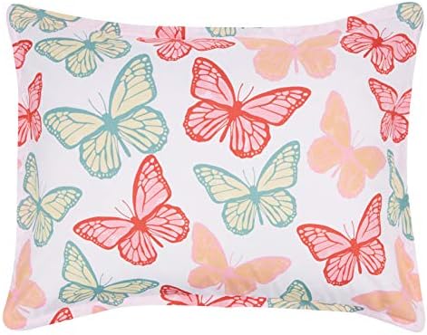 Комплект спално бельо Basics Kids Легло в чанта от микрофибър, Лесни за отглеждане, Близнак, Butterfly Friends - Набор от