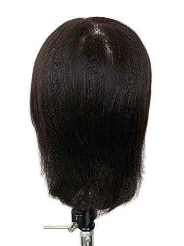 Andrea - 12 ~ 14 Черно косметологический манекен от човешка коса Manikin Training Head от Шарлийн от 12~