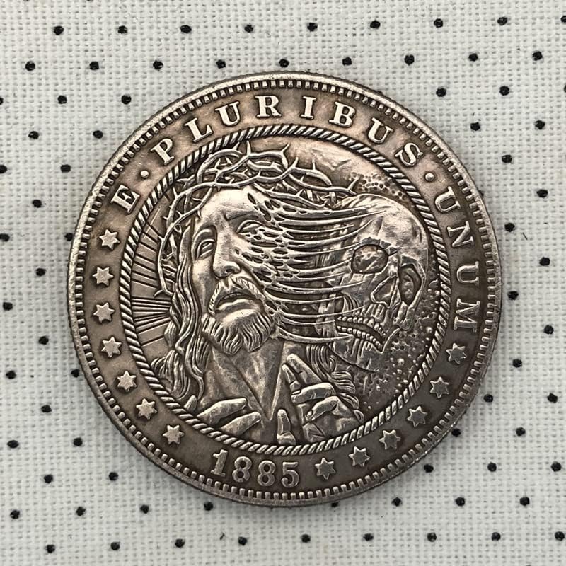 38 ММ Антични Сребро Доларова Монета Американски Морган Скитник Монета 1885CC Занаят 103