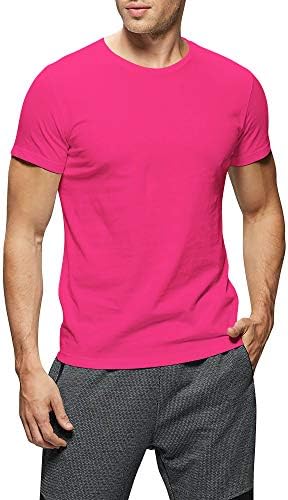Мъжки ризи с кръгло деколте Hat and Beyond, Однотонная Тениска с Къс Ръкав