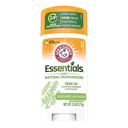 Дезодорант ARM & HAMMER Essentials с натурални дезодорантами, Розмарин и лавандула, 2,5 грама (опаковка от 8 броя)