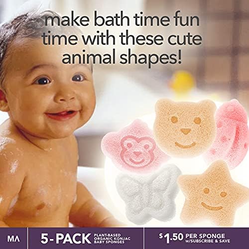 Детска гъба основната коняк за къпане | Естествени красиви форми | Бебешки гъба за къпане на бебета|За къпане