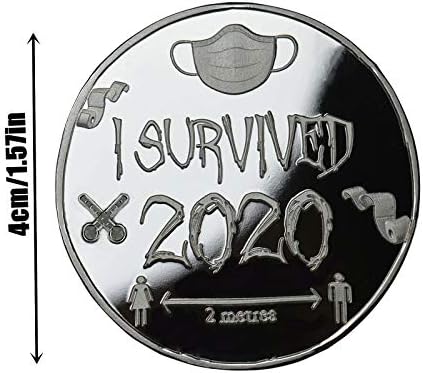 Монета Debouor I Survived 2020 с Черна Кутия За Съхранение на Възпоменателни Монети, Сребърни Монети С Двустранен Печат,