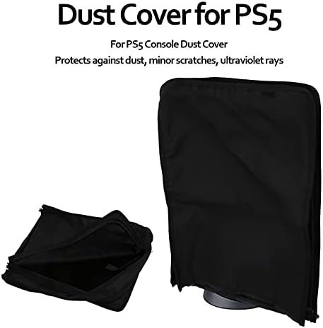 Прахоустойчив Калъфче за конзолата PS5, Найлонов Прахоустойчив Калъф със защита от Надраскване контролера PS5, Черен