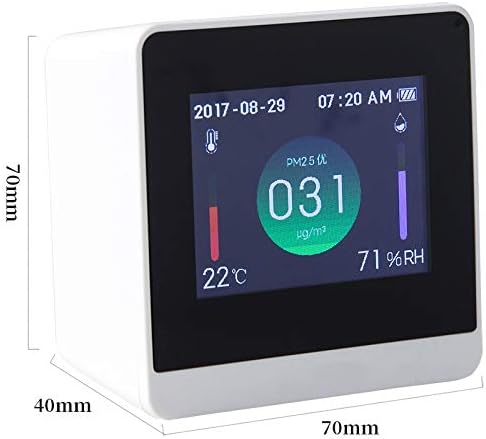 SAWQF ФПЧ2.5 Тестер за качеството на въздуха TFT Дисплей Електрически Измерване на температура и Влажност Термометър и Влагомер