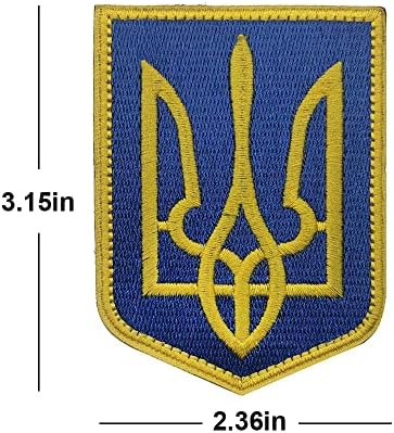 Kseen Знаме на Украйна морала Бродирани Ленти Закопчалката на една кука и Контур на Украинската Тактическа Военна