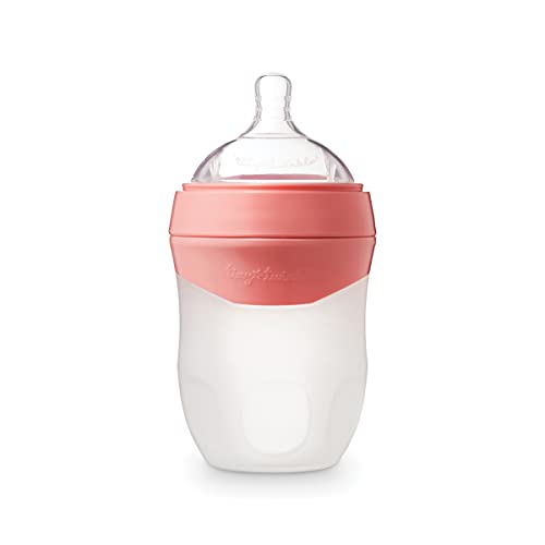 Силиконовата детска бутилка Tiny Туинкъл с удобна дръжка и меки гъвкави соской - Сжимаемые Меки бебешки бутилки за новородени