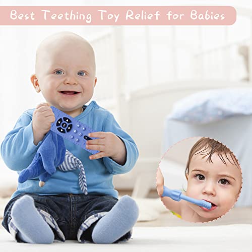 2 Опаковане на Силиконови играчки-прорезывателя за бебета 6-18 месеца, играчки за никнене на млечни зъби с форма