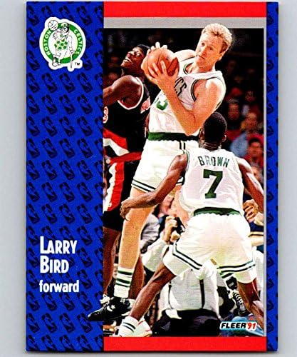 1991-92 Fleer Баскетбол 8 Лари Бърд Бостън Селтикс Официалната Търговска картичка НБА от Fleer/Skybox