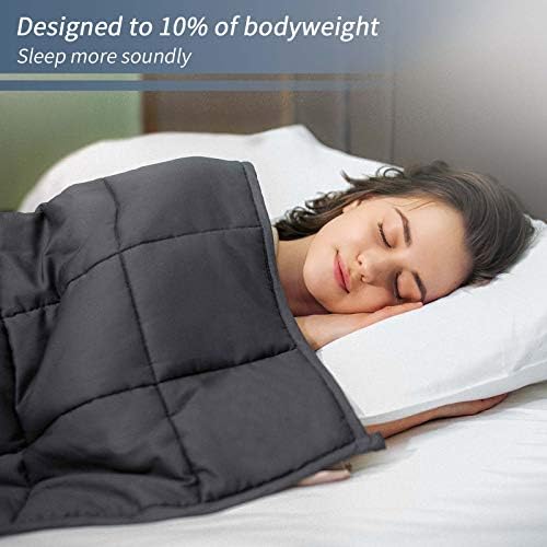 Утяжеленные одеяла Smart Queen за възрастни (15 кг, 48 x 72 двоен размер), Плътно одеяло от висококачествен памук с натурални
