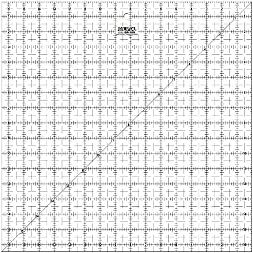 OLFA 16 1/2 x 16 1/2 Матова акрилна линия (QR-9S) - Нескользящая Квадратна Акрилна гама размери от 16,5x16,5 инча