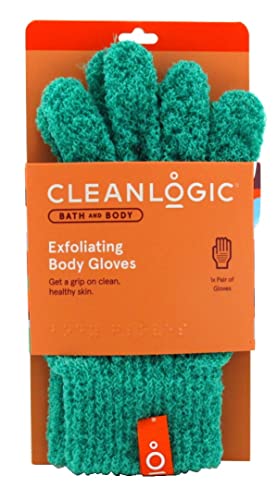 Ексфолиращи ръкавици за вана Clean Logic (опаковка от 2 броя) (случаен цвят)
