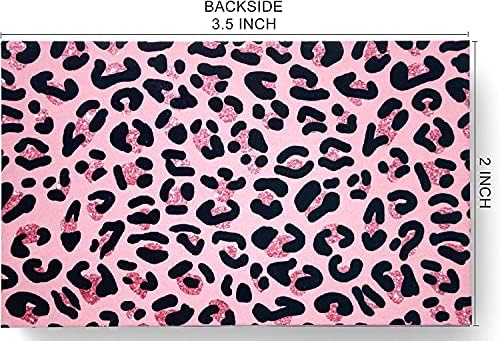 RXBC2011 100 картички с напомняния за прием на Розов леопард дизайн фризьорски салон за мигли, лак за нокти д-р
