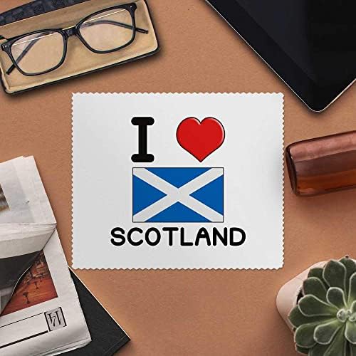 Azeeda 2 x Кърпички за почистване на лещи и очила от микрофибър I Love Scotland (LC00017305)