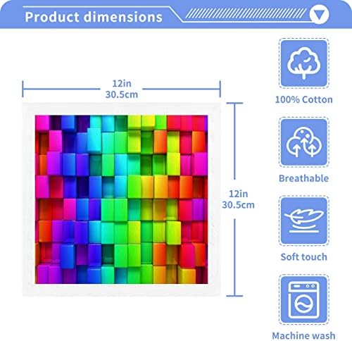 Гъба Kigai 4 Опаковки Color Cube – Меки Кърпи За лице, За фитнес, Хотелски и спа качество, Кърпи за Многократна употреба отпечатъци