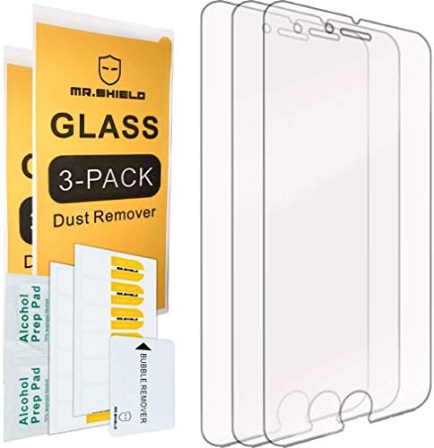 Mr.Щит [3 опаковки] е Предназначена за iPhone 6 Plus / iPhone Plus 6S [Защитен слой от закалено стъкло] с замяна на доживотна