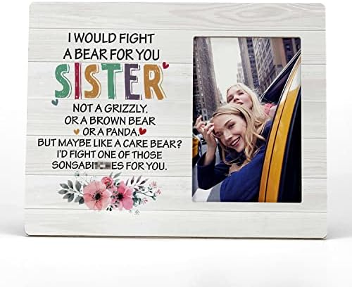 ФОНДКАНЬОН БИХ Мереше С Мечка Заради Тебе, рамка за снимка За Сестри, най-Добрите Рамки За Снимки Старши Сестри, Подаръци за