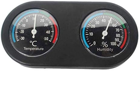 XJJZS Класически Черен Влажност на въздуха през Цялата Монтиране на Външен Стаен Термометър Часовник Влагомер за вътрешен