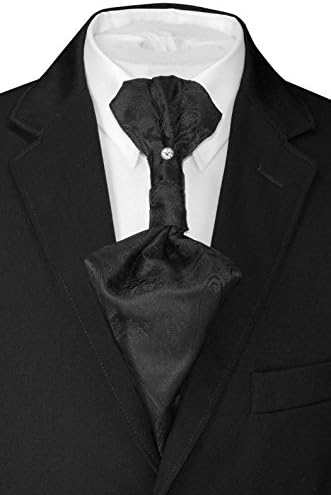 Vesuvio Наполи PreTied ASCOT Монофонични Вратовръзка Цвят ПЕЙСЛИ, Мъжки Маточната Кърпичка 21 Цвят