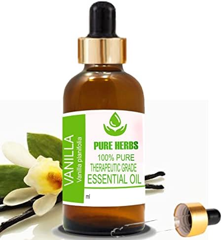 Етерично масло Pure Herbs Ванилия (Vanilla planifolia) - Чист и Натурален Терапевтичен клас с Капкомер 15 мл