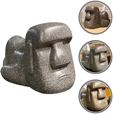 Ipetboom Притежателя Кутии за Салфетки Moai Кутия За Салфетки За лице Moai Статуя Моаи Ретро Кофа За Съхранение на Салфетки